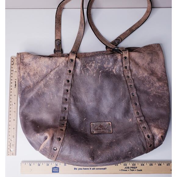 PATRICIA NASH XL Italian Leather Hobo Tote Shoulder Bag Purse Long Straps VGUC - Picture 12 of 16